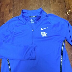 Nike 1/4 Zip Pullover Women Size M Blue Kentucky Wildcats Dri-FIT LS 35928X BBN